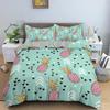 Pineapple Duvet Cover Set Queen Size Kids Colorful Pineapple Bedding Set Girls Teens Bedding Set Fruit Polyester Comforter Cover