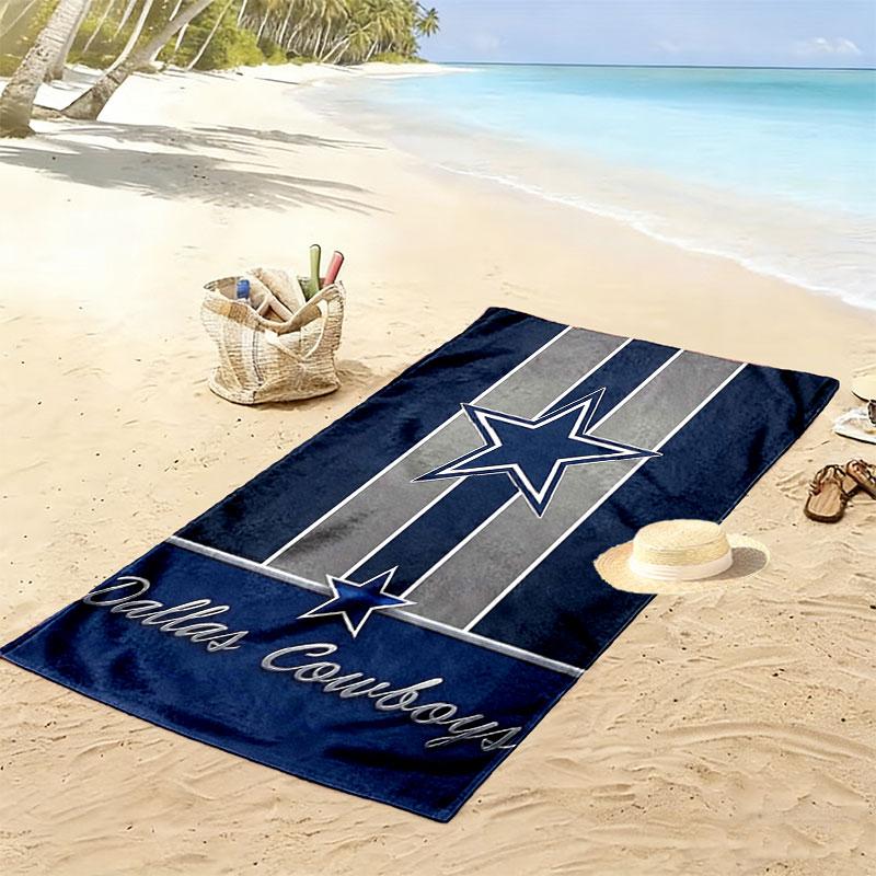 Dallas Cowboys Print Beach Towel, Large Soft Quick Dry Towel for Beach Camping Swimming
