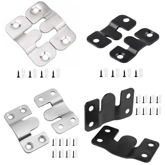 1 пара настенных кронштейнов для подвешивания картин, нержавеющие, устойчивые к коррозии, грузоподъемность 10 кг, просты в установке, черные кронштейны заподлицо