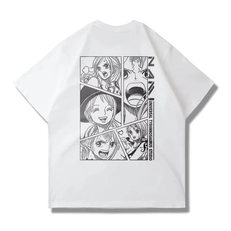 One Piece Franky "Cyborg" Manga Split Print Oversized Anime Streetwear Women And Men T-Shirt