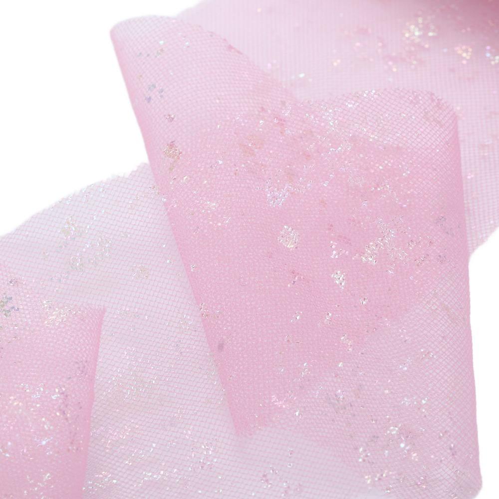 1pcs Lightweight Glitter Tulle Fabric Abrasion Resistant Mesh Ribbon Tulle Rolls Wedding Decor