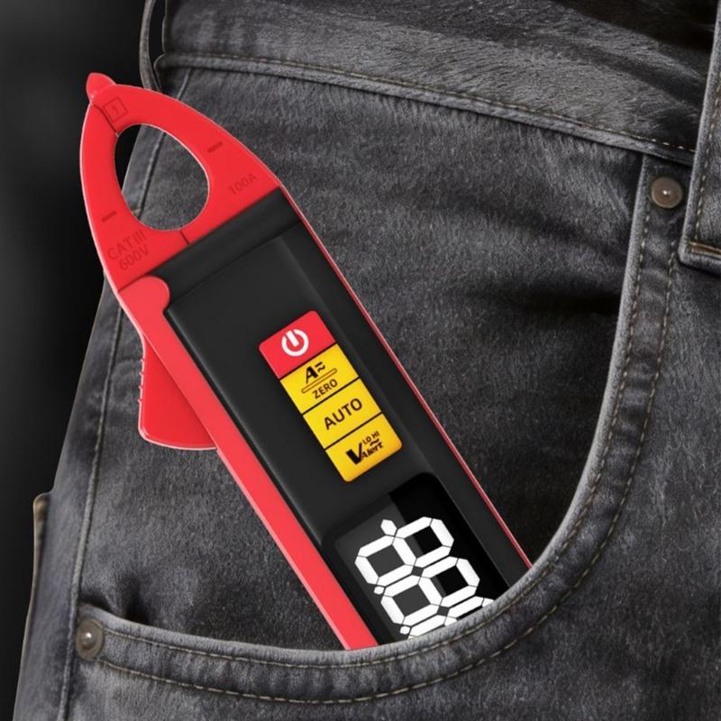 Clamp Meter Digital Multimeter 0-610V 100A Voltages Current Resistance 6000 Counts Current Ammeter Tester