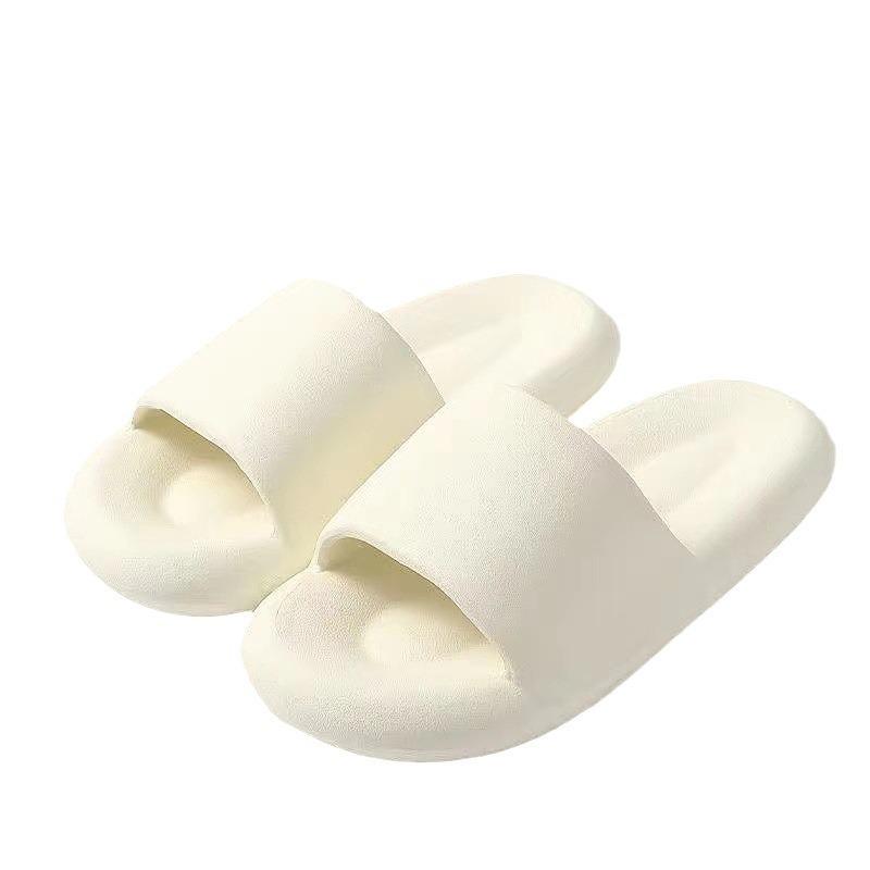 Женские нескользящие тапочки с открытым носком на толстой подошве - летние сандалии для дома и улицы