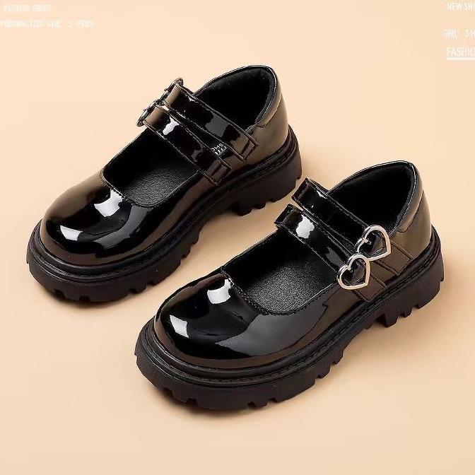 Туфли Мэри Джейн из белой кожи для девочек - Мягкая подошва, Круглый носок, Осенний стиль