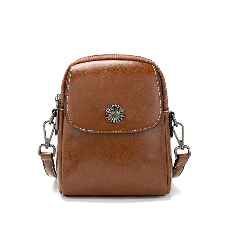 Весенне-летняя сумка кроссбоди для женщин, универсальная вертикальная многослойная сумка через плечо, маленькая сумка в стиле ретро, модная высококлассная сумка для мобильного телефона