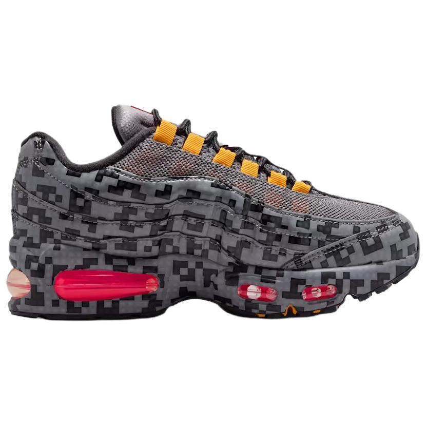 Кроссовки LEGO x Nike Air Max 95 Pixel Camo для детей Черный Дымчато-серый Металлик-Серебристый-Черный-Университетский-Золотой-Вольт-Гипер-Розовый IO4799-001