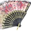 Spanish Folding Hand Fan,Handheld Fans Summer Vintage Dancing Party Hand Fans for Girls Women (12 PCS, Random Pattern)