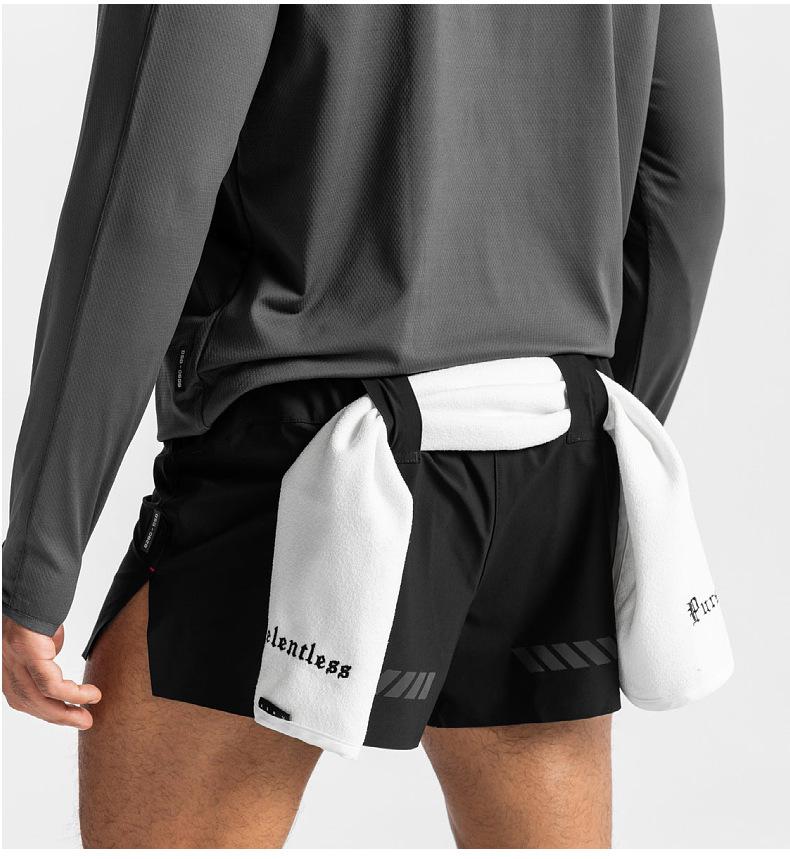 Мужские быстросохнущие эластичные повседневные шорты для бега 2023 года — длина три четверти, простой и свободный крой