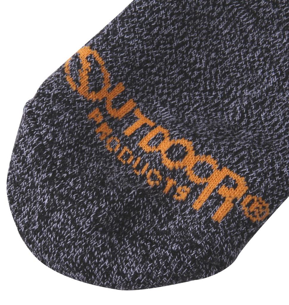 OUTDOOR PRODUCTS Plus Size 3-Piece Two-Color Heather Ankle Socks, Size 31, 3-Color Mix