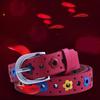 Girls Hollow Butterfly Flowers Kids PU Leather Waist Belt Waistband Children Belt Adjustable Belts