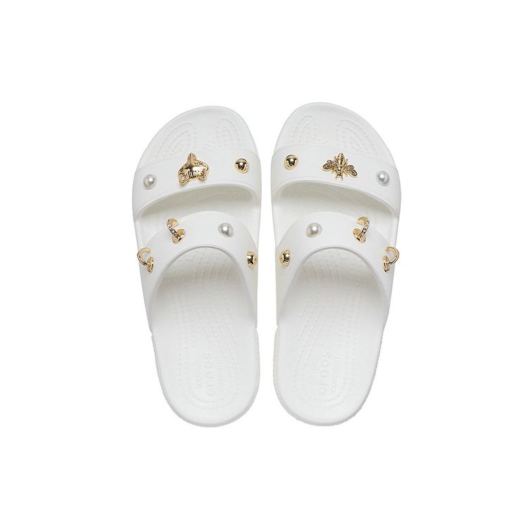 Crocs Женские сандалии-слайды с мягкой подошвой, удобные для улицы, белые 207387-103