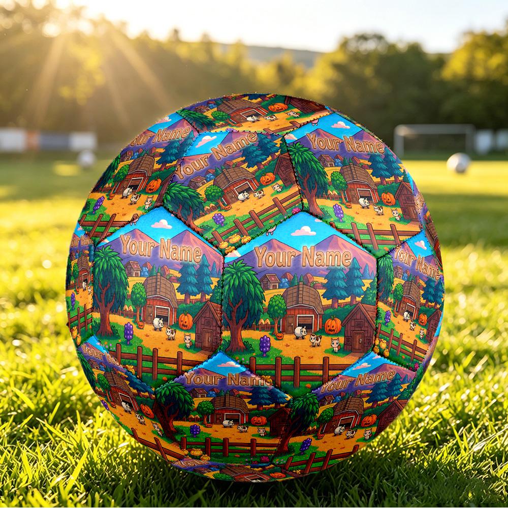 Размер 5 FootballStardew Valley Прочный ПУ Футбольный Мяч для Спортивных Тренировок Соревнований на Открытом Воздухе