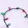 Light Glowing Led Necklace Flashing Light-Up Blinking Christmas Lights Costume Necklace 8 Led Bulbs Glow Props Party Supply