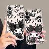 Крутой чехол Sanrio Kuromi для iPhone 17 Pro Max 14 Plus XR 7 8 11 15 13 Pro XS Max 12 Mini Air 16 Мягкая крышка для телефона