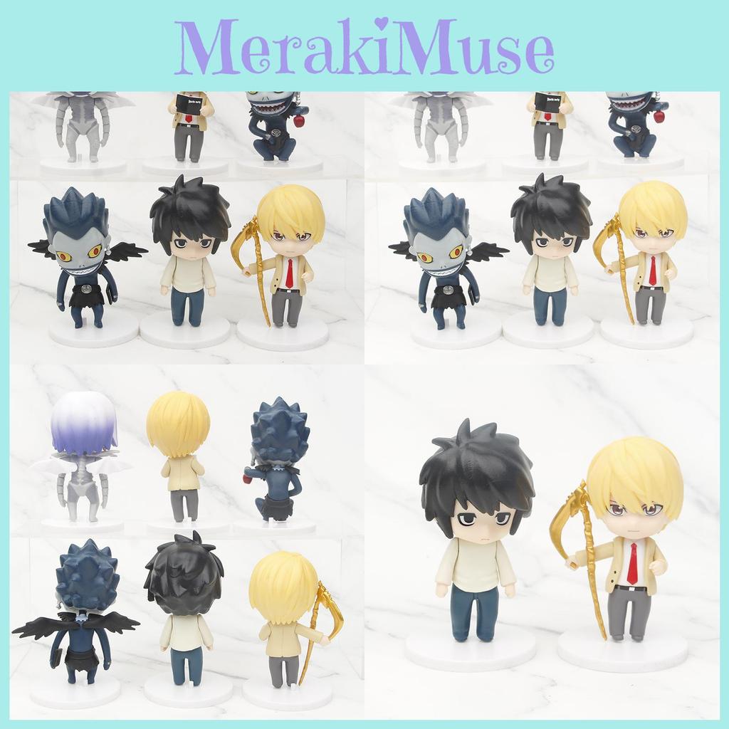 Высококачественные ПВХ фигурки Тетрадь Смерти L Лайт Рюк Рэм 10 см Коллекционные аниме фигурки