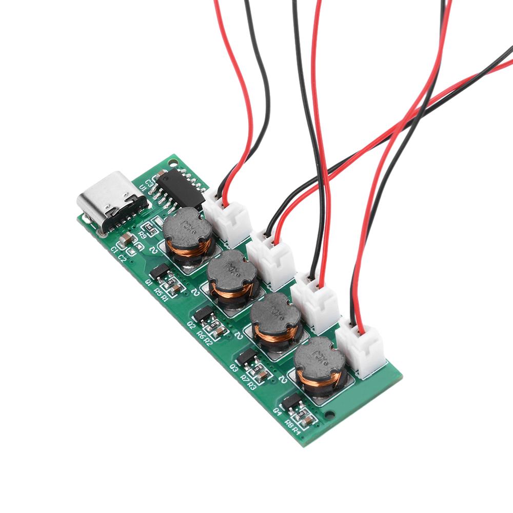 Модуль увлажнителя DC5V, без переключателя, с четырьмя распылителями, тип Type-C USB, мини-увлажнитель, наборы для DIY, плата управления распылением, 4 распылителя