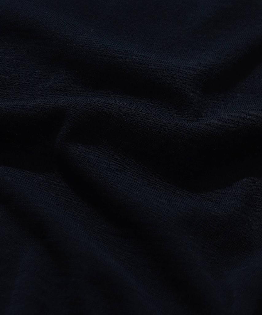 COVERNAT WOMAN Sheer Collar Crop Half Knit Navy