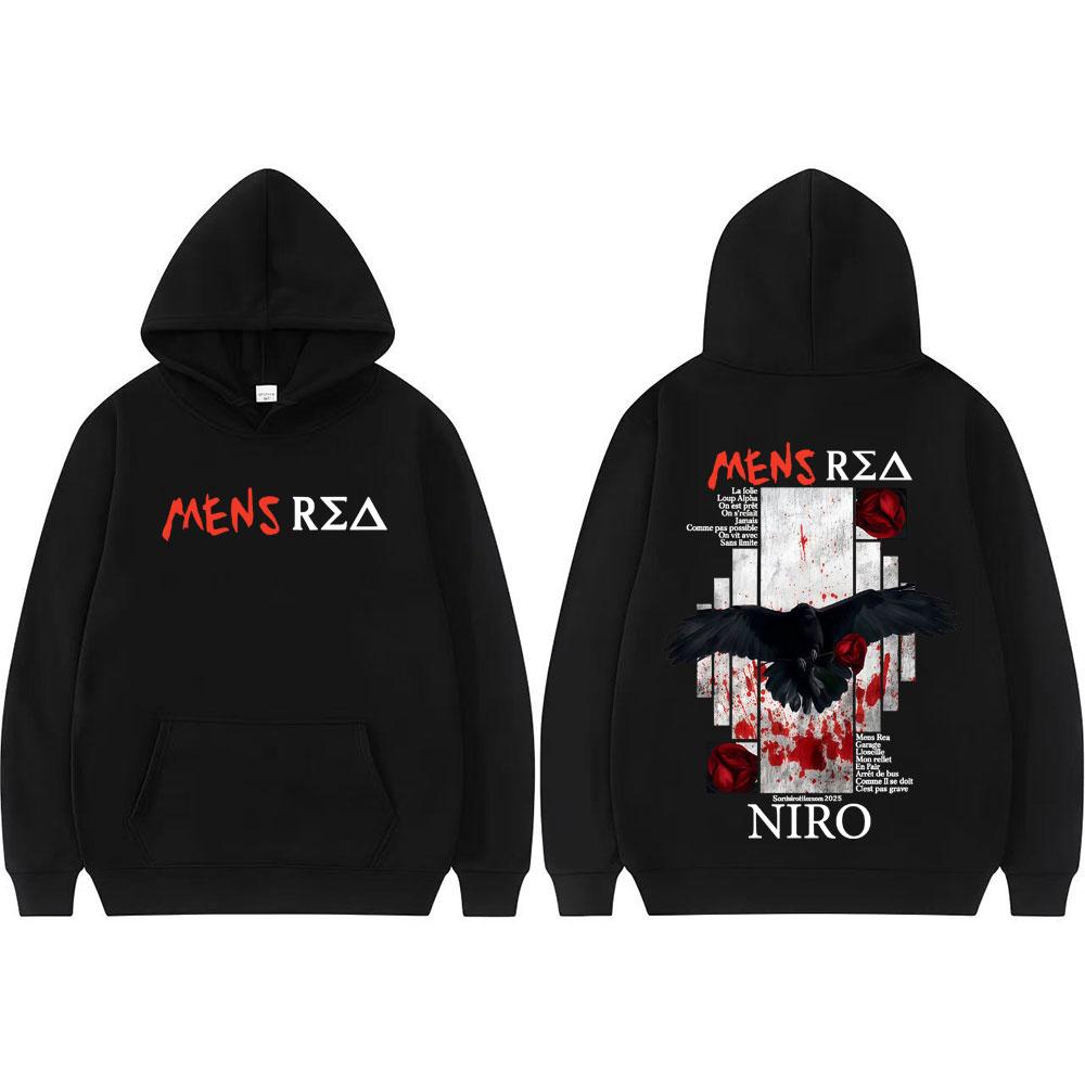 Rapper Niro MENS REA Album Graphic Hoodies Men Women Fashion Hip Hop Oversized Pullovers High Quality Casual Comfort Sweatshirts