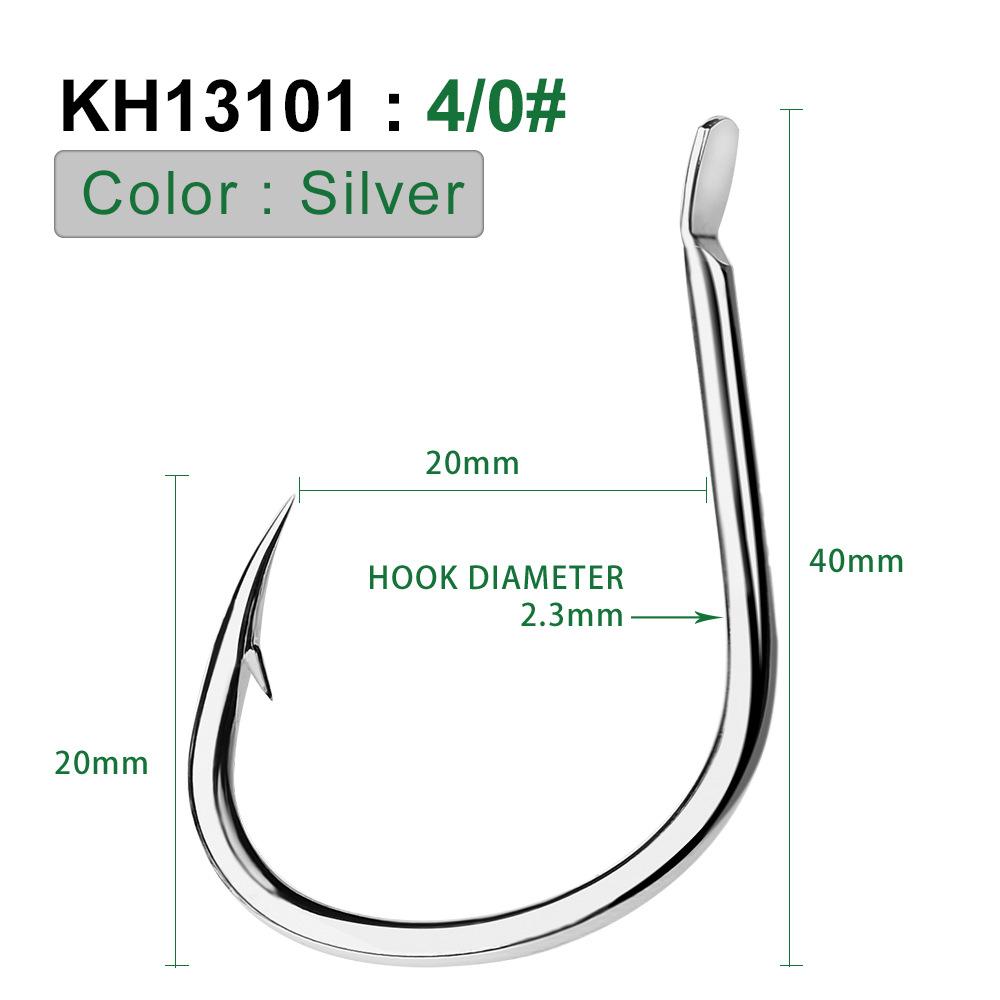 Большой рыболовный крючок для морской рыбалки, одинарный крючок для якорной рыбы, утолщенный изогнутый рот для закрепления волос, одинарный крючок Maruki для ловли на свободный крючок