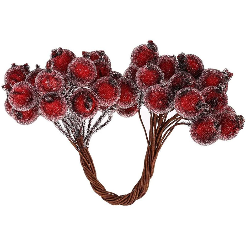 5 пучков гибких ягод, букет, тычинки, двойные головки, мини-искусственные фрукты, свадьба