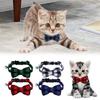 Colorful Plaid Dogs Cats Collars Cotton Striped Bowknot Puppy Kitten Necklace Bulldog Chihuahua Bow Tie Pet Accessories