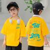 Children's Clothing Boy Hip-hop Pattern T-shirt Summer Loose Short Sleeved Top T-shirt Children's Clothing