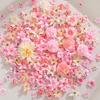 3-10cm Pink Artificial Flowers Head Silk Fake Rose Flower Wedding Marriage Decoration Party Supplies for Home Decor Garland
