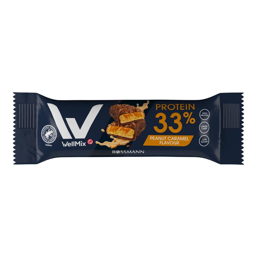 Протеиновый батончик Rothmans Wellmix 33% Арахис Карамель 45 г
