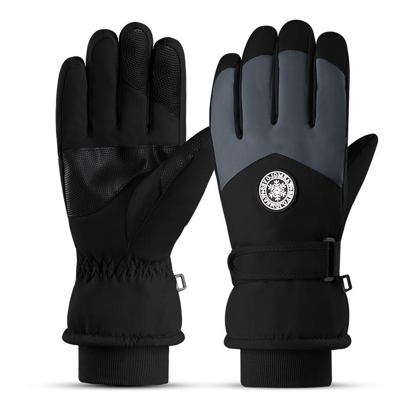 Лыжные перчатки Велосипедные Теплые и Защищающие от холода перчатки Женские Флисовые Утепленные Ветрозащитные Зимние Велосипедные Мужские Сенсорные