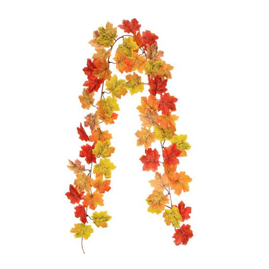 175/200 см искусственная гирлянда из кленовых листьев для дома, сада, помещения, улицы, подвесные искусственные красные листья, растения, виноградная лоза, украшение на Хэллоуин, осенний фестиваль урожая