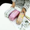 1pcs Women Fashion Cosmetic Bag Semi-circular Illusion Laser Makeup Bag Portable Dumpling Shape Travel Amenity Bag Storage Bag
