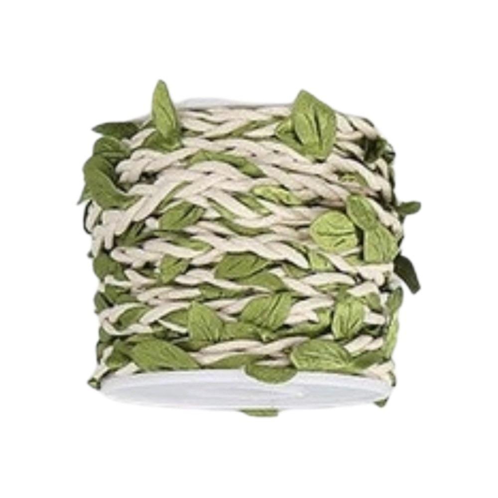 10M/Roll Boho Style Burlap Leaf Ribbon Natural Jute Rope Vine Simulation Vine Gift Decoration