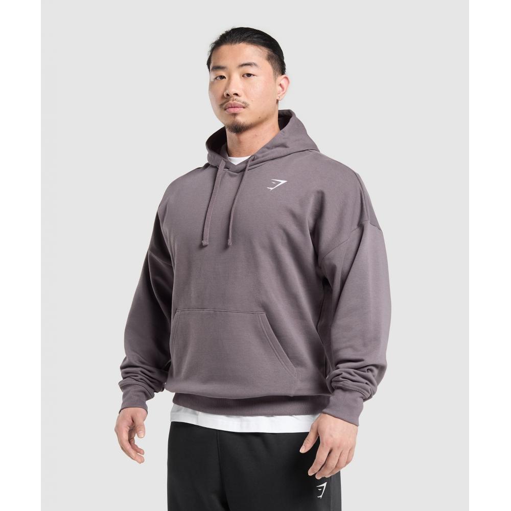 Gymshark Heavy Duty Apparel Hoodie Brushed Purple A7a4s Pbzp