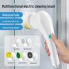 Электрическая щетка для чистки со стальной щетиной и 5 насадками - Ручной кухонный инструмент с длинной ручкой и для мытья посуды