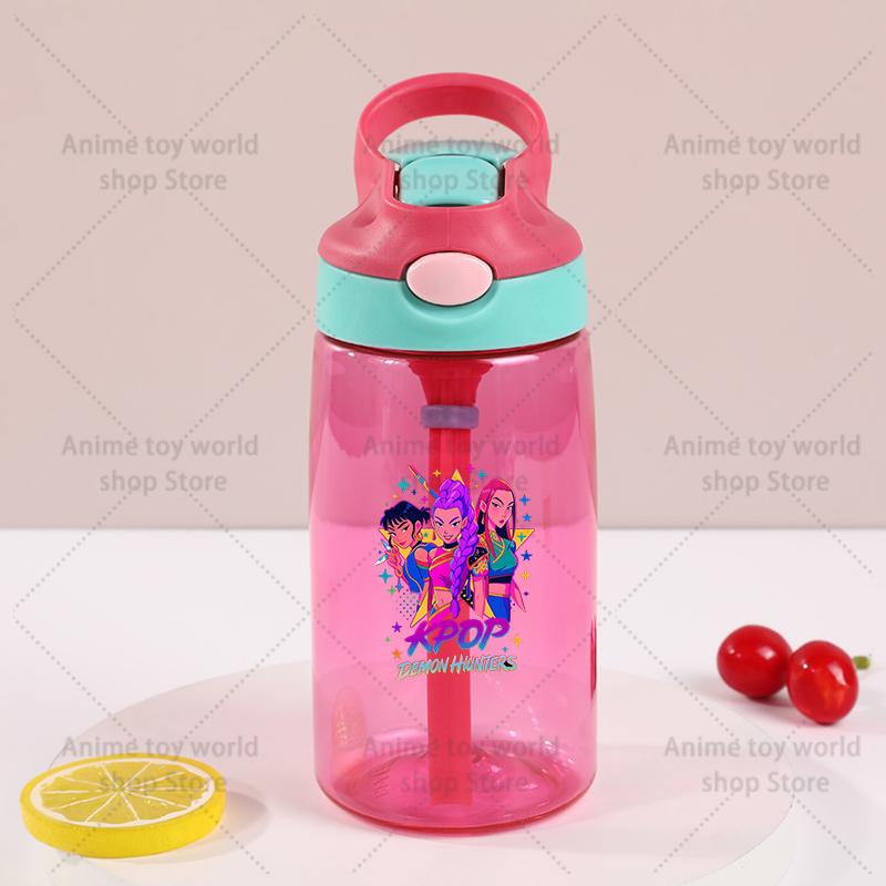 Kpop Demon Hunter Sports Water Bottle Leak Proof Colorful Cup Drinking for Outdoor Women Men Travel Portable Gym Fitness Jugs