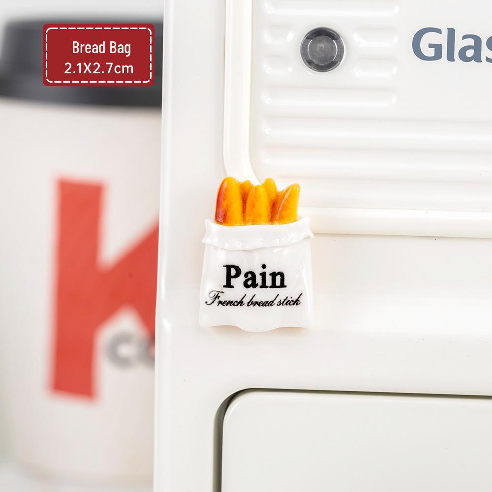 Miniature Cute Food Refrigerator Magnet Set - DIY Resin Home Decoration Stickers