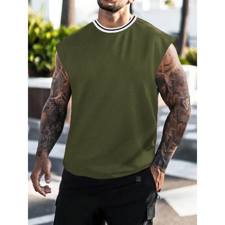 Новая нить жилет спортивный без рукавов с круглым вырезом футболка быстросохнущий фитнес жилет сетка мужская модная футболка