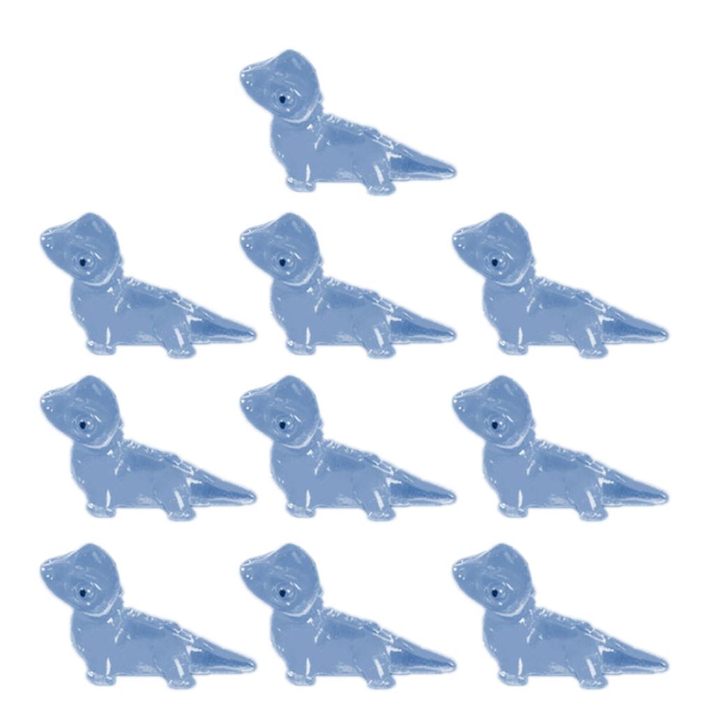 10Pcs Glowing In Dark Small Lizards Resins Miniatures Animal Figures Garden Landscape Potted Plant Decorations Ornaments