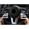 Cover Trim For Benz E-Class W213 Steering Wheel Silver Steel Button Frame 16-21