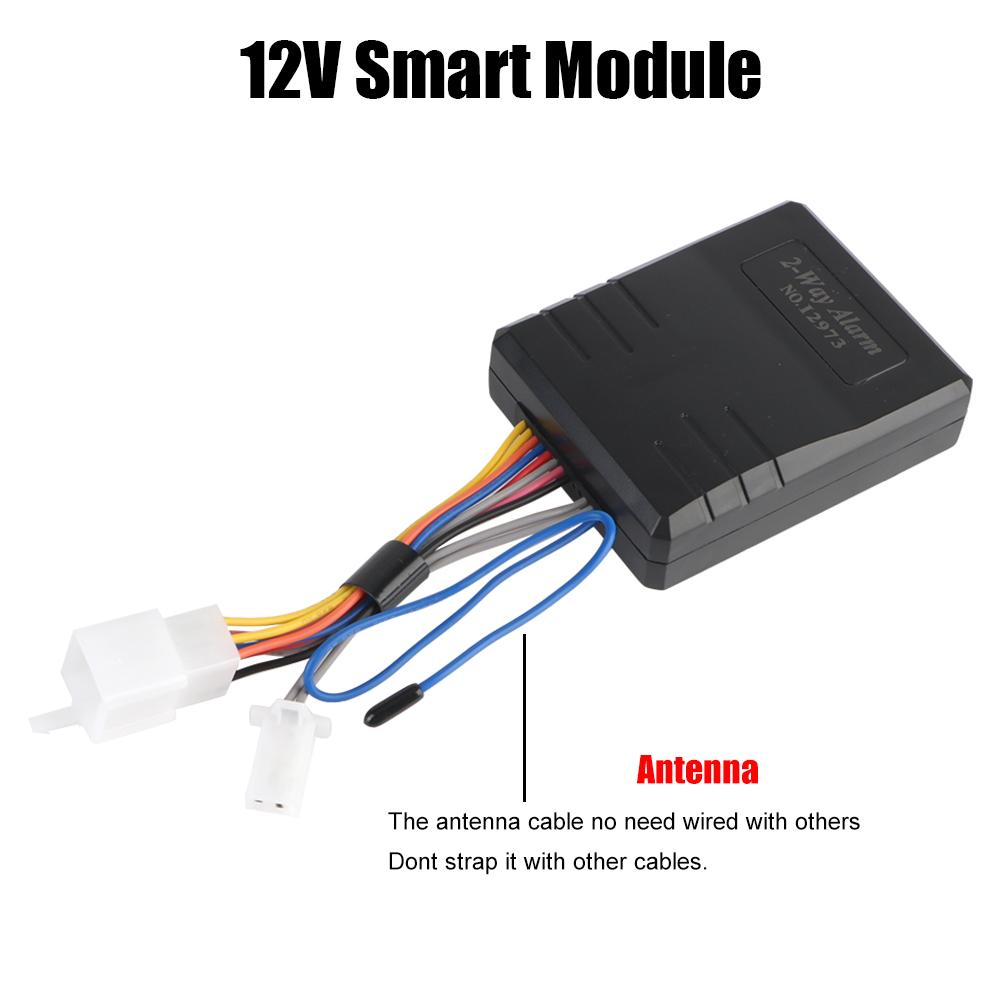 Anti-theft Protection E-bike Scooter Motorbike Security System Universal 12V Remote Control Motorcycle 2 Way Alarm System