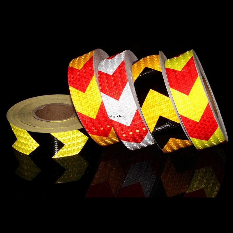 5cmm*50m Arrow Reflective Safety Tape Self-adhesive Reflectors Waterproof Outdoor Conspicuity Stickers For Vehicle Trailer Boats