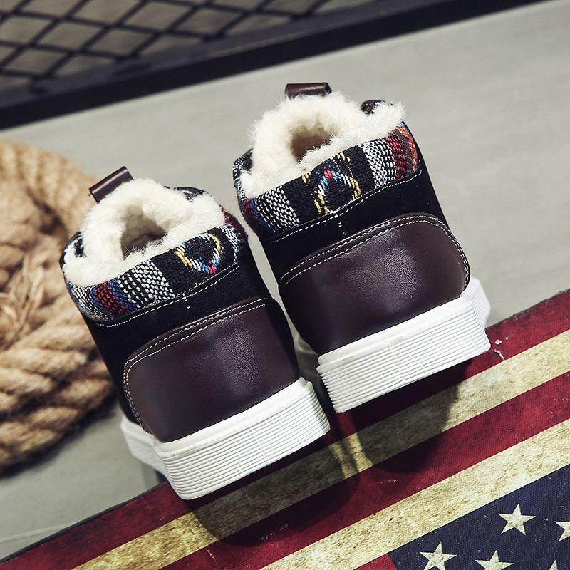 Men Winter Warm Boots Casual Shoes Men Fashion Plush Snow Boots Ankle Boots Fur Leather Footwear 2019