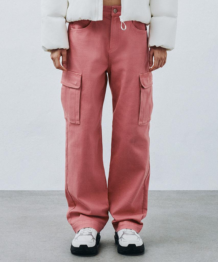 SUPRA Women'S Wide Denim Cargo Pants (Pink)