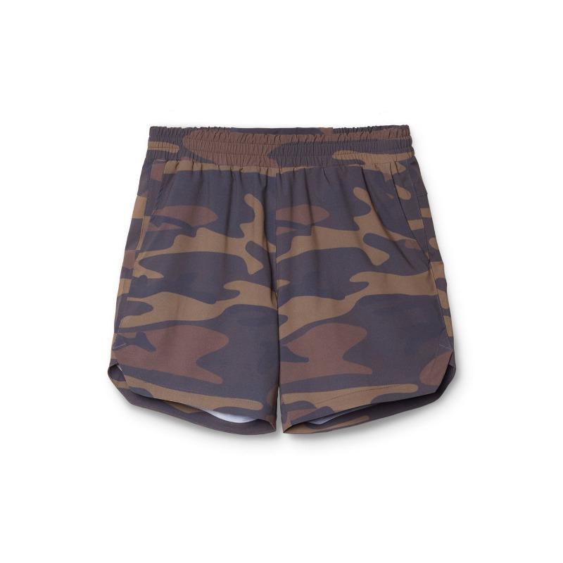 Men Quick Dry Athletic Shorts With Side Split Hem And Elastic Waist