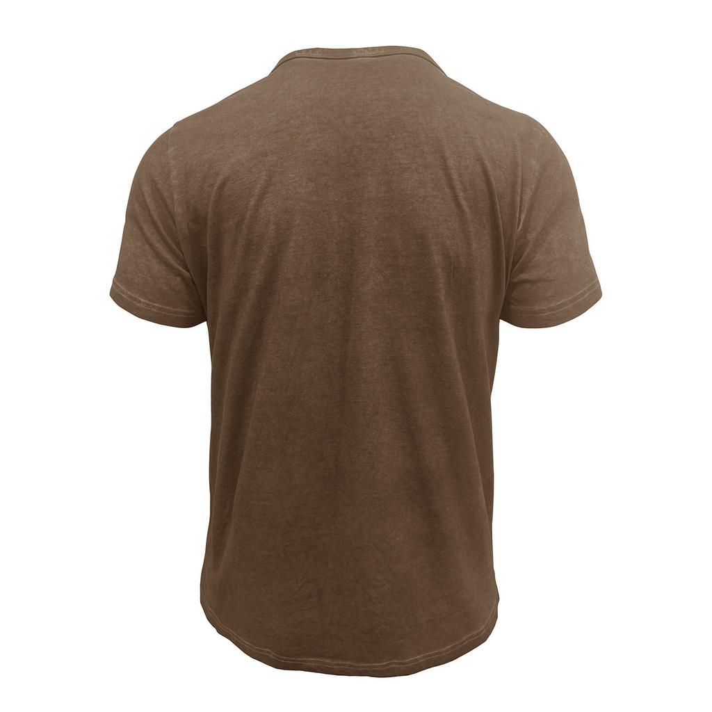 Летняя мужская ретро-футболка Henley, стираная однотонная хлопковая футболка для фитнеса, мужские футболки, топы