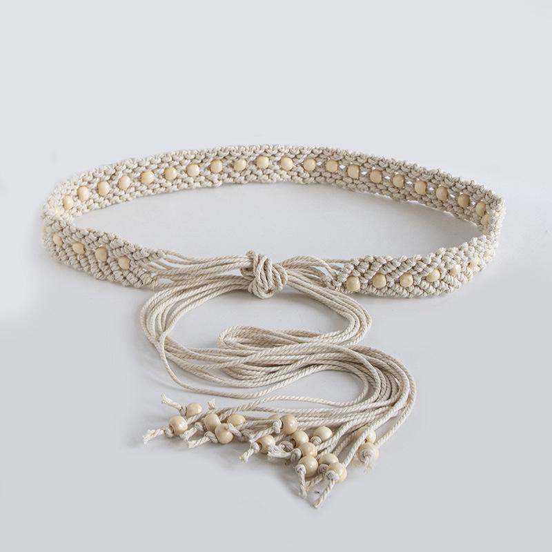Европейский и американский богемный стиль хлопковый веревочный пояс-ракушка для женщин