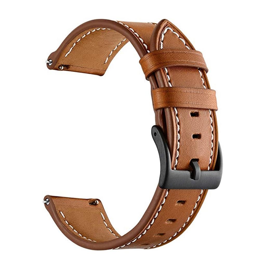 22mm Fiber Leather Watch Band for Huawei Watch GT 6 Pro/6/5 Pro/5/4/3/2 46mm Stitching Line Quick Release Replacement Strap