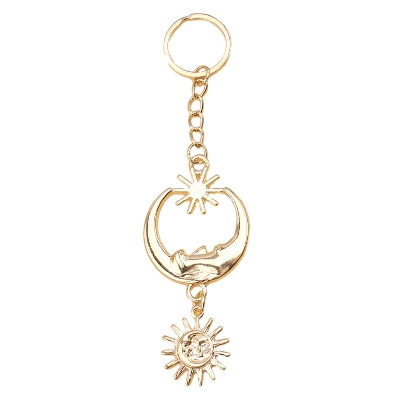 Модный брелок Солнце/Луна Уникальный подвес для сумки Модная сумка Украшение для сумки Металлический материал Брелок Подвеска Подарок для любителя моды