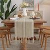 Cotton Linen Tassel Table Runner