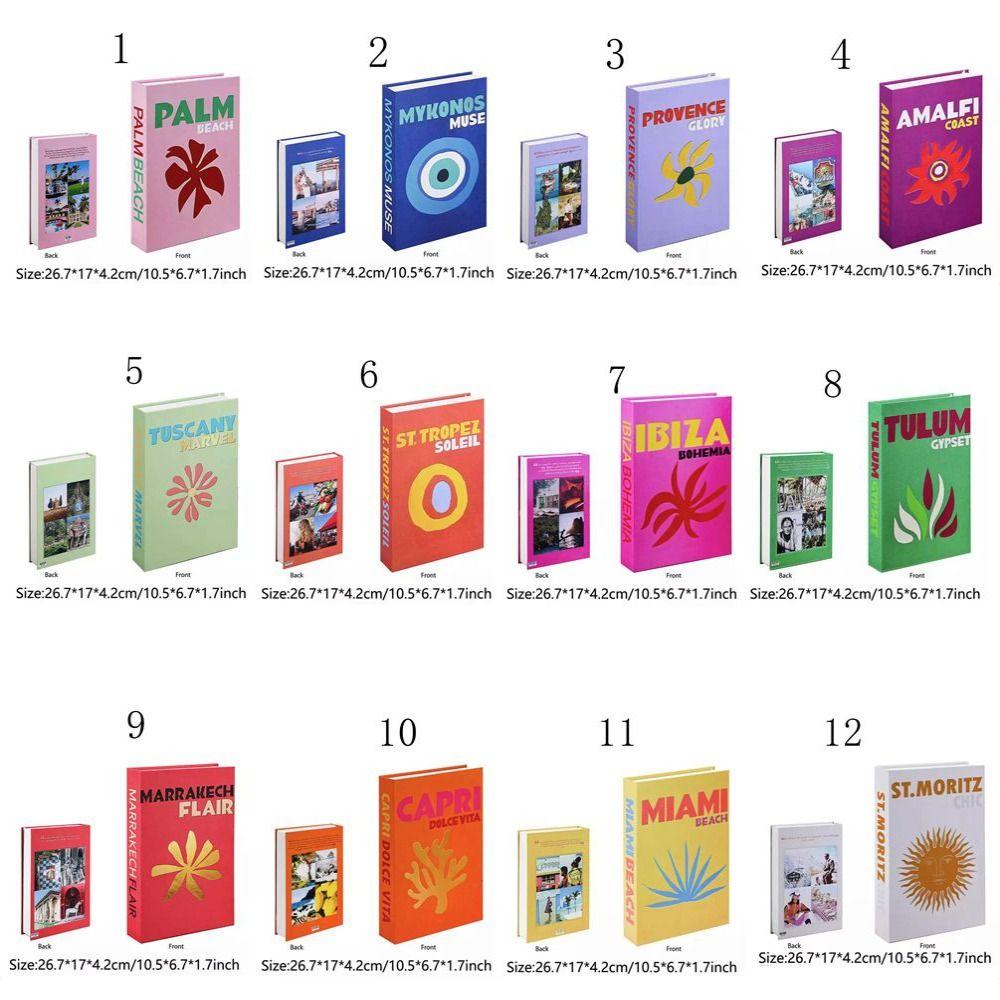 Украшение комнаты Художественная атмосфера Опора Книги Модель Коробка для хранения книг Моделирование книги Поддельные книги